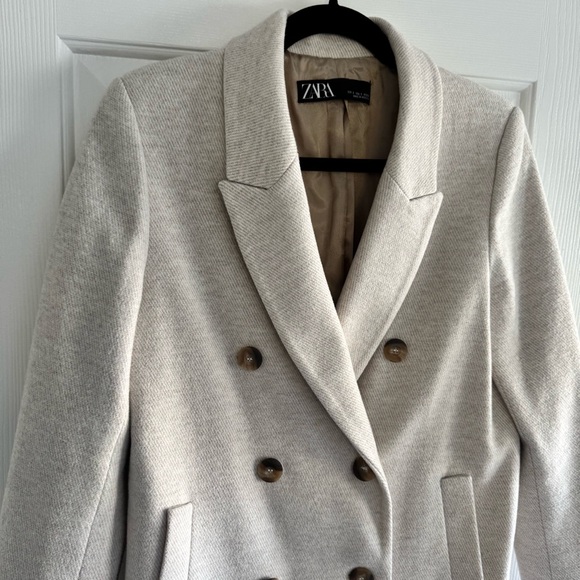 Zara Blazer Coat in Light Beige - Picture 4 of 16